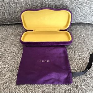 EUC GUCCI LARGE EYEGLASS CASE PURPLE